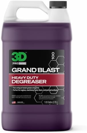 3D Grand Blast Engine Degreaser – Heavy Duty Biodegradable Cleaner for Engines, Wheels, Exhausts & More – Fast-Acting, Non-Staining – Made in USA – 1 Gallon