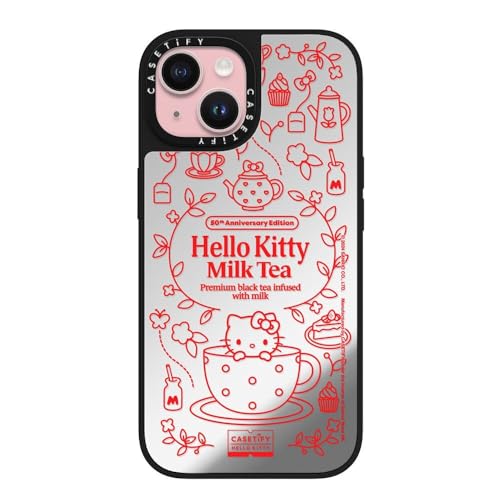 CASETiFY MagSafe Ή~[ iPhone 15 P[X [ː / 1.5m̗NA / Hello Kitty Co-Lab] - Vo[ (ubNop[) - Hello Kitty Milk Tea Case