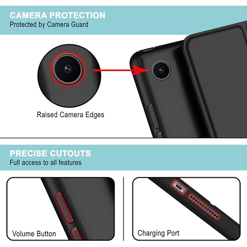 Image of CEDO Tri-Fold for Samsung Tab A8 (10.5 in) Smart Case Flip Cover with Multi Viewing Angles Stand | Leather Finish | Heat Dissipation | TPU Backcover (Black)