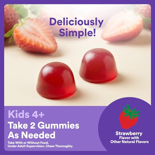SmartyPants Kids Sleep Zero Melatonin Gummies with L-Theanine, Lemon Balm & Magnesium, Gluten Free, Clean Label, Drug Free Sleep Aid, Strawberry Flavor, 60 Gummies (30 Day Supply) - image 7