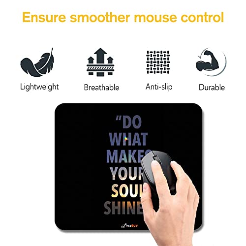 Image of Rectangle Mouse Pad, Anti Slip Rubber Do What Makes Your Soul Shine Mousepads Desktops Gaming Mouse Mat Customized Designed for Home and Office, 8.6 X 7.08 Inches