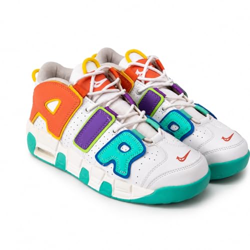 Image of Men's Casual Colorful High-Top Sneakers | Lightweight Fashion Sports Shoes