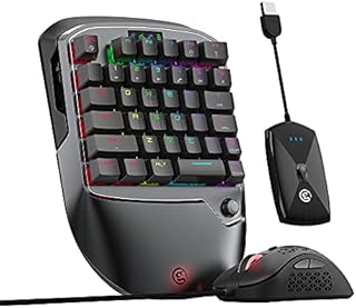 Gaming Keyboard and Mouse for PS4/Xbox One/Xbox series X/S/Nintendo Switch/PC, GameSir VX2 AimSwitch Wireless Keyboard and Mouse Adapter with RGB Backlit, Controller Adapter for Computer and Consoles