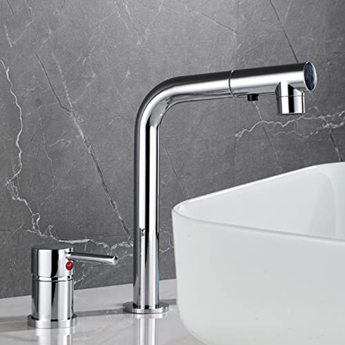 Robinet de cuisine à 2 trous rétractable pour simplifier la vaisselle - 2