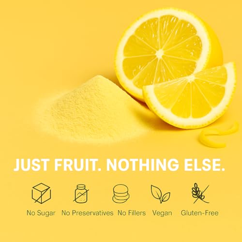 Image of Confect Lemon Juice Powder | Pure & Natural Fruit Powder for Smoothies, Baking, Beverages, Juices, Tea & DIY Recipes | Vegan, Gluten-Free, No Added Sugar - 200 Gm