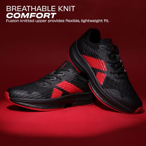 Image of Nivia Breeze Training Shoes for Men, Lightweight Lace‑Up Knit Upper, Duo‑Foam Comfort Midsole, Textured Rubber Outsole, Ideal for Gym, Running & Cross‑Training