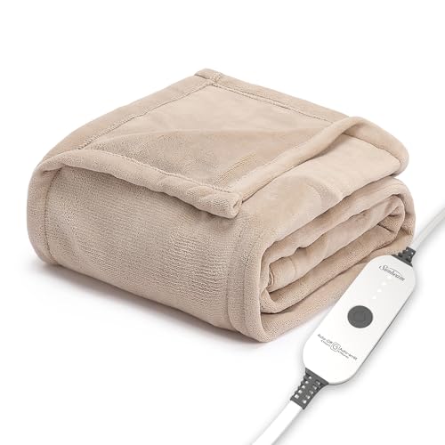 Sunbeam Electric Throw Royal Luxe Microplush Heated Blanket