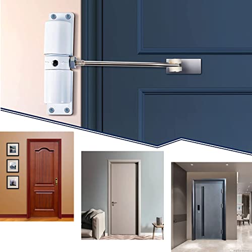 Automatische Türschließer, Einstellbar Innentür, Federbelasteter Zink-Legierung Türschließer Mit 4 Schrauben Und Einstellhebel für Zuhause, Büro, Schlafzimmer (Schwarz)