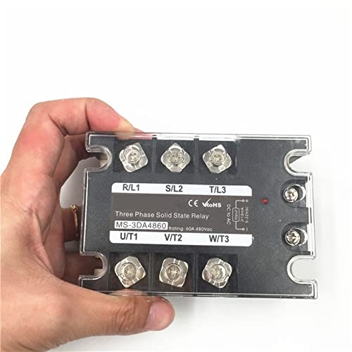 Relais à semi-conducteurs 3 Phase SSR 60A triphasé DC 5-32V AC 90-480V