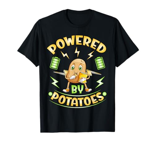 Potato Joke Food Pun Foodie Powered By Potatoes T-Shirt