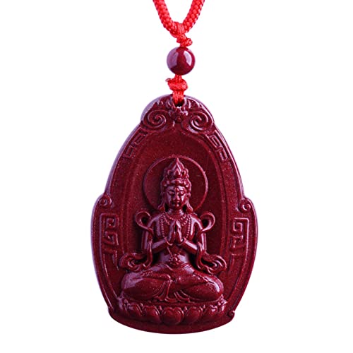 Amulette de richesse collier en cinabre violet pour chakras