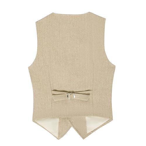 Image of Boys Retro Tweed Vest for Kids Classic Casual Waistcoat