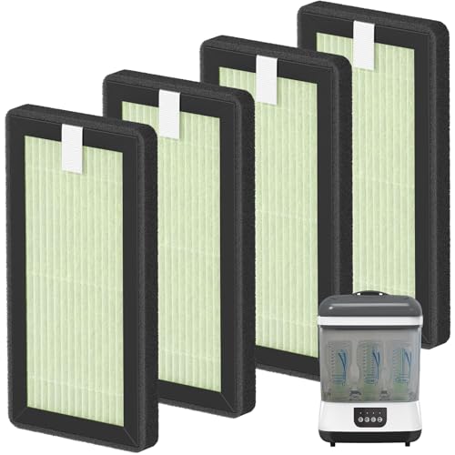 Image of 4 Pack HEPA Replacement Filter Compatible with Dr. Brown's All-in-One Sterilizer and Dryer for Baby Bottles and Pacifiers, Powerful Filtration Dryer Advanced Filter, 24-Month Value and Easy to Clean