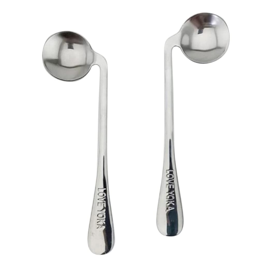 WIPPWER 2 Piezas de Utensilios adaptativos Cucharas en ángulo curvadas Utensilios de for Comer Cubiertos for temblores de Manos, Artritis, Parkinson o Uso de Ancianos