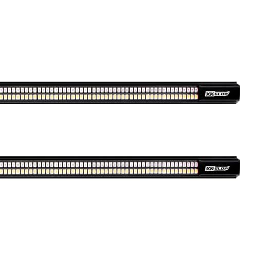 48/60inch White+Amber Running Board Step LED Light Bar with Turn Signal