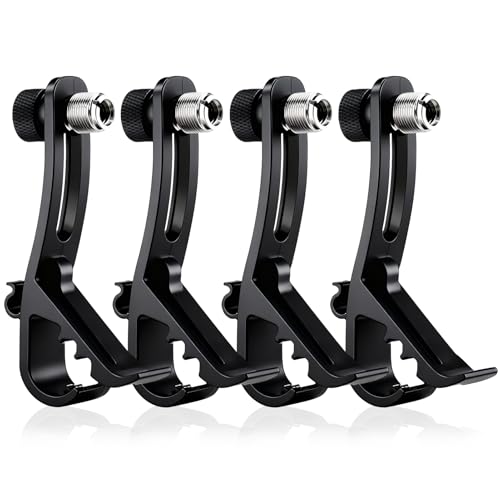 4PCS Universal Adjustable Drum Mic Clips Clamp
