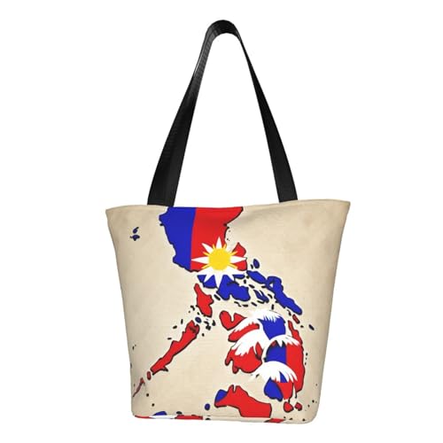 Abstract Philippine flag MAP02 Print Comfortable Shoulder Bag Summer HandbagTravel Beach Work Daily Use Versatile Carry