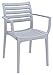 Compamia Artemis Outdoor Dining Arm Chair in Silver Gray - Set of 2
