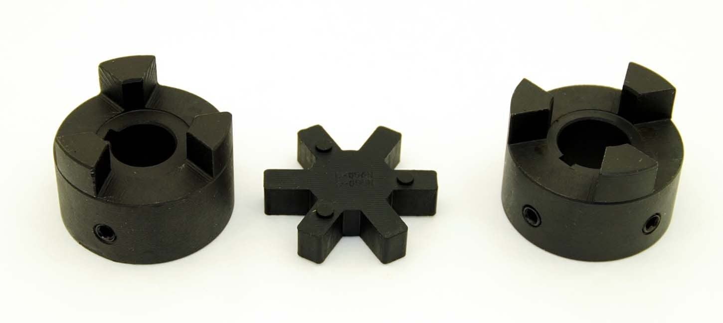 (Customize inch bore) Replacement for L095 Flexible 3-Piece L-Jaw Coupling Coupler Set & Buna-N NBR Rubber Spider