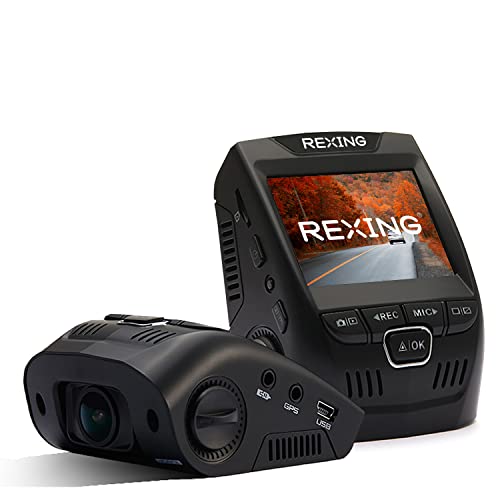 RexingUSA V1 Basic 1080p Dash Cam FHD DVR Car Driving Recorder with 2.4” LCD Screen 170° Wide Angle | G-Sensor | WDR | Parking Monitor | Loop Recording