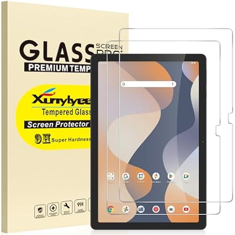 XunyLyee 2-Pack, Screen Protector for Onn 10.1 inch Tablet 2024 4rd Gen Model: 100135925 Tempered Glass Cover