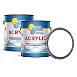 In The Swim Non-Slip Acrylic Swimming Pool Paint - White - for Smooth, Bare Cement Surfaces, Previously Acrylic Coating, or Rubber Base Paint Coating - 1 Gallon - 2-Pack