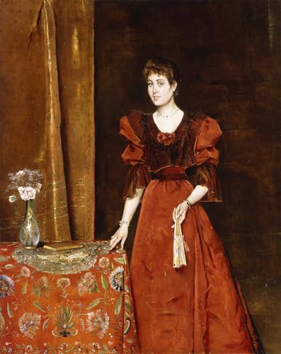 Toile Alfred Emile Stevens 60x90cm pour Remplacer un Mur Vide par une Peinture Salon