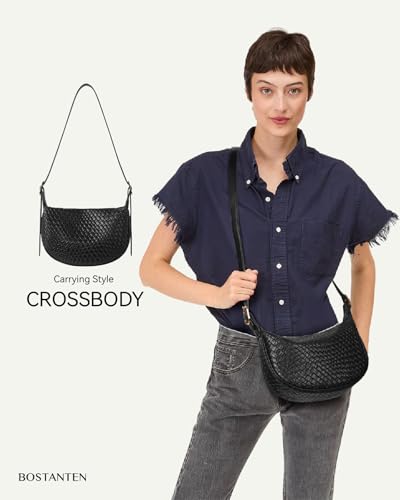 BOSTANTEN Purses for Women Small Crossbody Bags Crescent Shoulder Bag Hobo Handbag with Adjustable Strap2