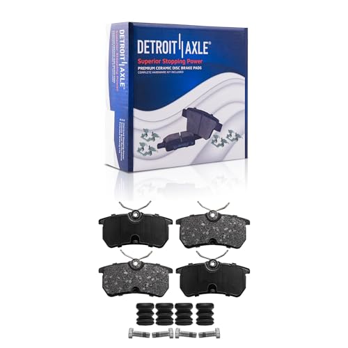 Image of Detroit Axle - Rear Brake Kit for 2001-2007 Ford Focus 2014-2019 Fiesta | Disc Brake Rotors Ceramic Brake Pads Replacement 9.96 inch inch Rotor