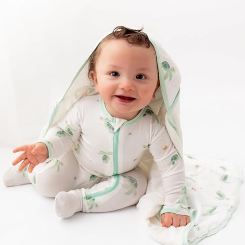 Image of Bamboo Little Soft Baby Footie Pajamas, Baby Clothes, Newborn Sleepers, 95% Viscose and 5% Spandex, 0-24 Months