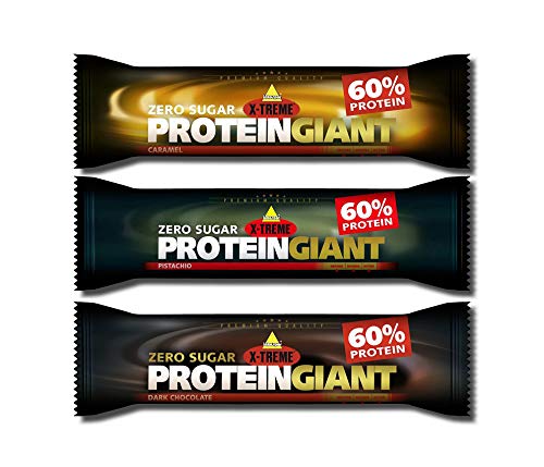 X-Treme Protein GIANT 24 x 65g Riegel Mix-Box ( Caramel, Dark Chocolate, Pistazie )