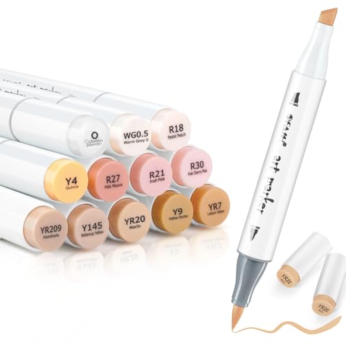 SFAIH Skin Tone Alcohol Markers (11 Colors)