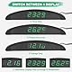 Riloer Autotemperaturuhr, Universal Auto Dashboard Digitaluhr Thermometer Spannung mit LCD-Bildschirmanzeige für den Innenraum, grün