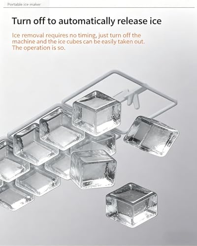 Mini fabricadora de hielo portátil de 500ml para escritorio miniatura 5