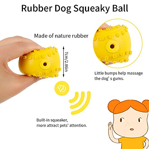 4 Pack Pet Toy Balls with Sound, Dog Squeaky Ball Sound Toys, with Non