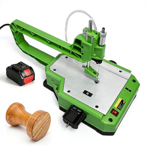 richigblosmum Sierra de Calar Mini 80W | 6-7 Velocidades con Alimentación AC/DC | Sierra de Banco para Cortes Curvos y Rectos | Carpintería, Manualidades DIY, Mejoras del Hogar