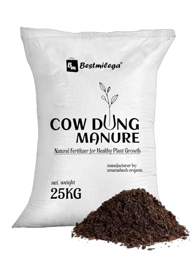 Image of Cow Dung Manure for Plants 25 kg - Organic Cow Dung Compost Fertilizer for Gardening, Pots, Kitchen Garden & Agriculture Use