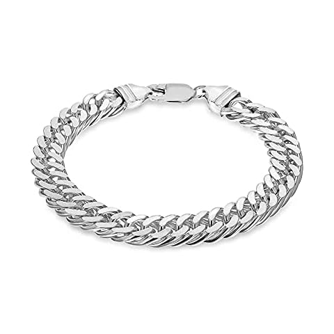 Tuscany Silver 10mm Diamond Cut Curb Bracelet Cover