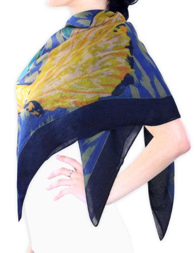 Vibrant Butterflies Leopard Print Square Scarf Shawl4