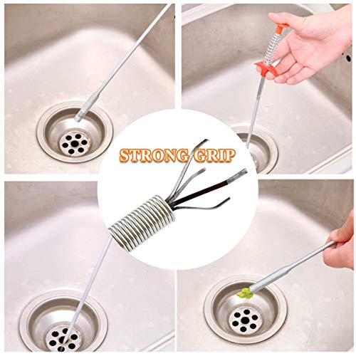Image of Drain Cleaner Wire Stick, Basin Bathoorm Sink Drainage Pipe Cleaner, Hair Catching Claw Wire, Drainage Block Remover, Sink Cleaning Stick (160 CM)