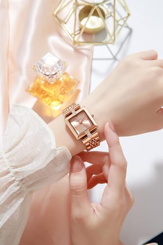 Image of Daniel Hechter Paris Cambon Collection Luxury Watch for Women with Square Dial, Crystal Accents and Stainless Steel Strap