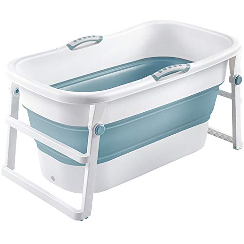 Preisvergleich Produktbild Cestbon Große Erwachsene Faltende Badewanne, Kinderbadewanne, Starke Babybadewanne, Ganzkörperbadewanne, Blaue Hauptwanne (Farbe : Blau),Blau