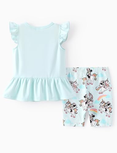 Image of Disney Minnie Mouse Frozen Princess Marvel Toddler Girls Clothes Long Sleeve Sweatshirt + Leggings 2pcs Outfits Set 2-6Y