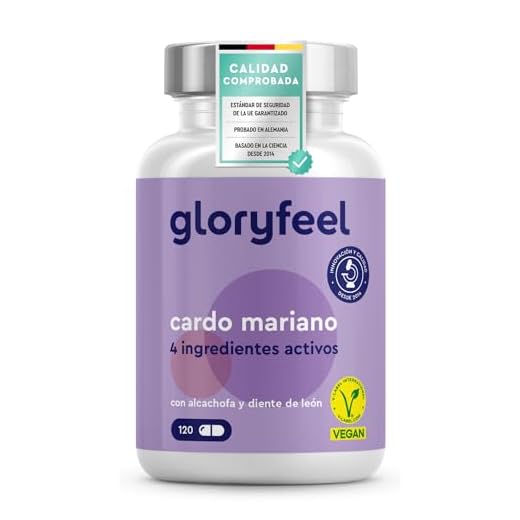 Cardo Mariano (500mg) con Alcachofa (400mg), Diente de León (150mg) y Desmodium (50mg) - Alta dosificación con 80% de Silimarina - Depurativos higado - Detox potente - Calidad Alemana