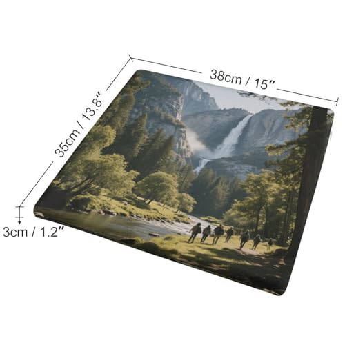 Cojín para silla de exterior ergonómico con relieve de cascada y valle texturizado 3