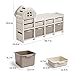 UNICOO® Kids Cream House Toy Storage Organizer with 3-Tier Shelves, Toy Organizer Rack & Bins for Nursery, Playroom, Study Room, Spacious Bookshelf Baby Toddler Bookcase for Kids Room (Cream & Brown)