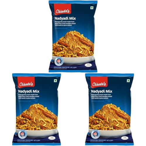 Image of Chheda's - Nadiyadi Mix - Gujrati Snack - Besan Sev Mixed with Lentils - 300 Gm Pack of 3