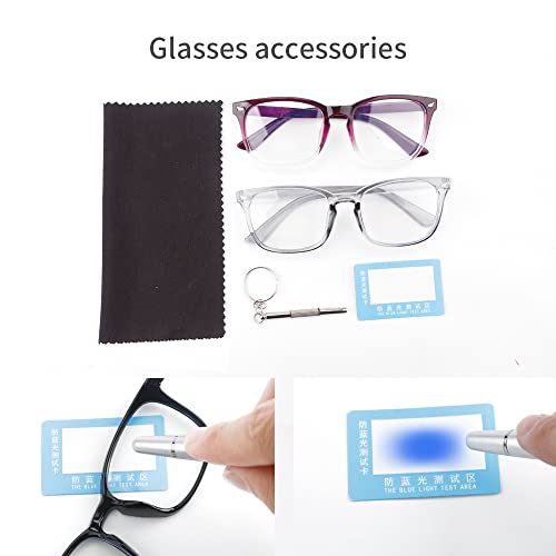 Image of 2 Pack Blue Light Glasses for Women and Men - Computer Glasses