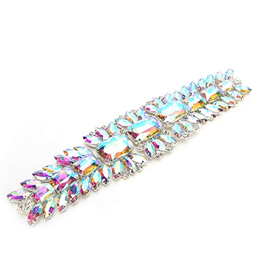 Fita de flor de strass, flor de strass de cristal brilhante superfície lisa espessa para decoração d