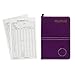 Scott Edward Golf Scorecard Cover Leather Scorecard Holder Statistic and Score Tracking Waterproof Soft Thick Umpire Lineup Card Holder(Purple)